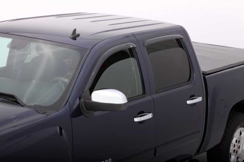 AVS 07-13 Chevy Silverado 1500 Ext. Cab Ventvisor Outside Mount Window Deflectors 4pc - Smoke - Burkken Auto Parts