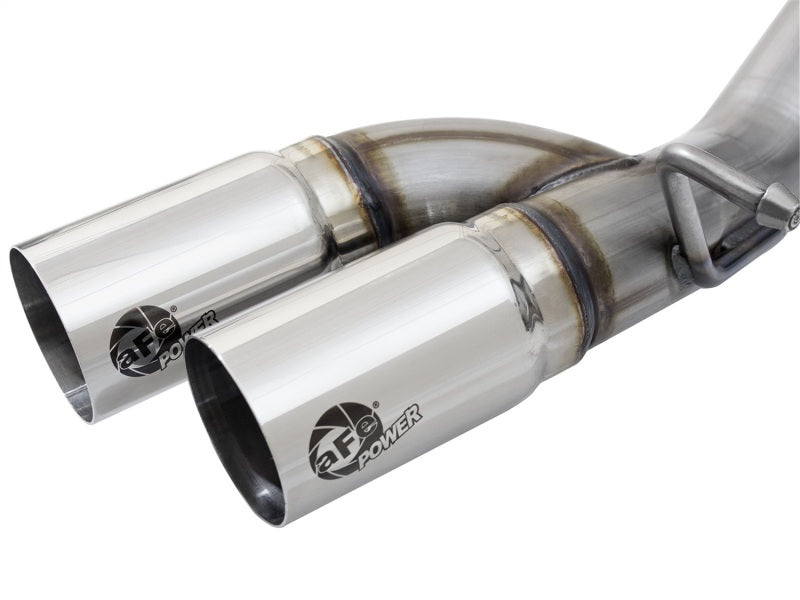 aFe Rebel Series CB 3in Middle Side Exit SS Exht w/Polish Tips 15-17 Chevy Colorado / GMC Canyon - Burkken Auto Parts