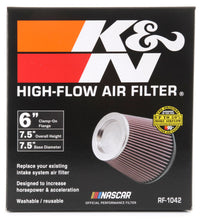 K&N Round Tapered Universal Air Filter 6in Flange ID x 7.5in Base OD x 5in Top OD x 6.5in Height - Burkken Auto Parts