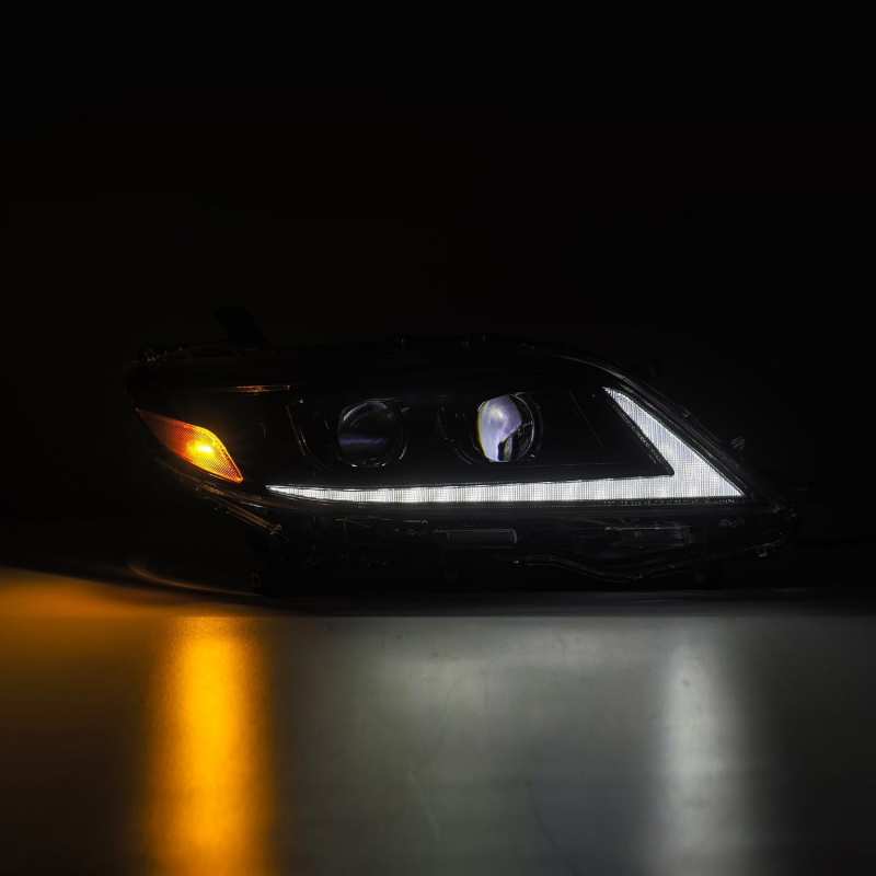 AlphaRex 11-21 Toyota Sienna LUXX LED Proj Headlights Plank Style Alpha Black w/Seq Signal/DRL - Burkken Auto Parts
