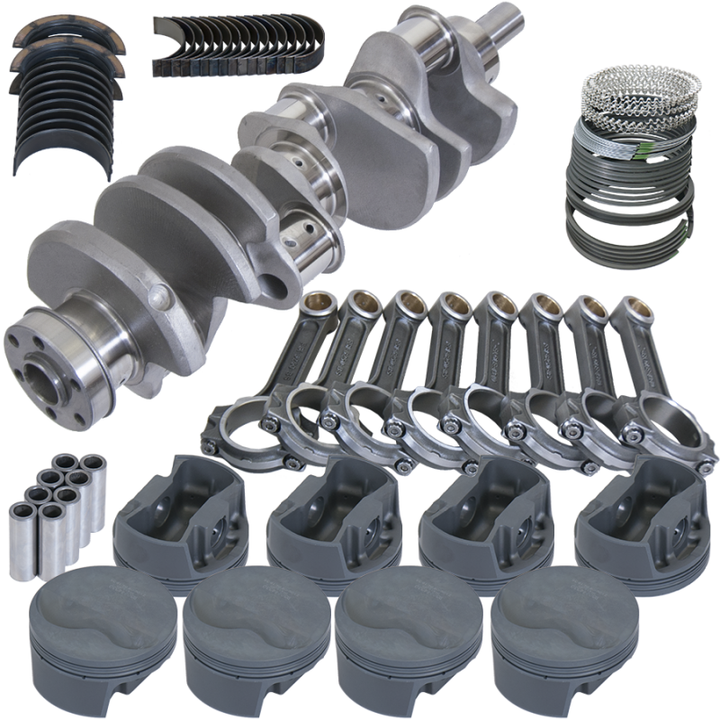 Eagle Ford 351W 4.000in Crank 6.250in I-Beam Rods -6.6cc Flat Top 4.125in Pistons Rotating Assembly - Burkken Auto Parts