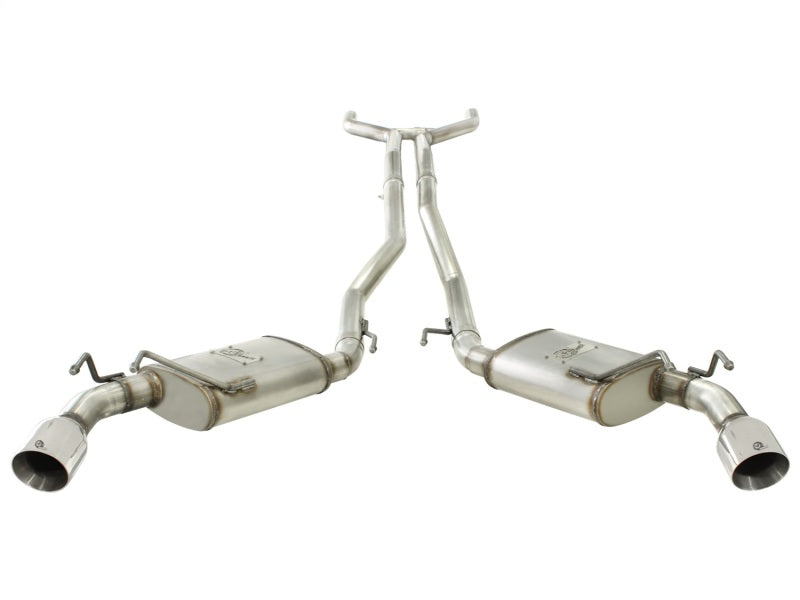 aFe MACHForce XP Exhaust 2.5in Stainless Steel CB/10-13 Chevy Camaro V6-3.6L (td) (polished tip) - Burkken Auto Parts