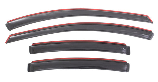 AVS 11-15 Chevy Cruze Ventvisor In-Channel Front & Rear Window Deflectors 4pc - Smoke - Burkken Auto Parts
