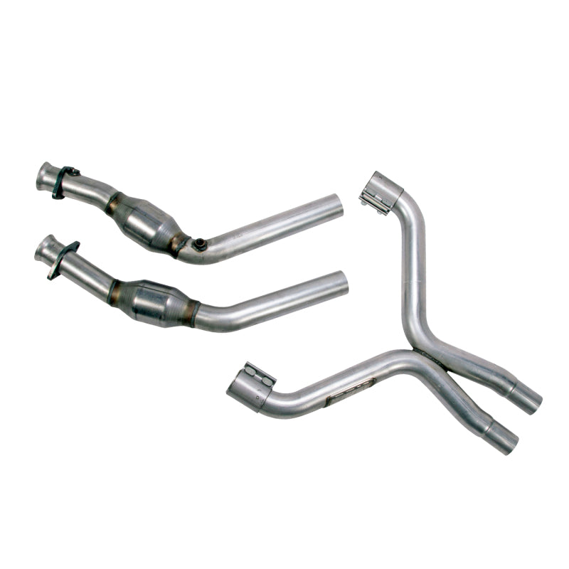 BBK 11-14 Mustang 3.7 V6 High Flow X Pipe With Catalytic Converters - 2-1/2 - Burkken Auto Parts