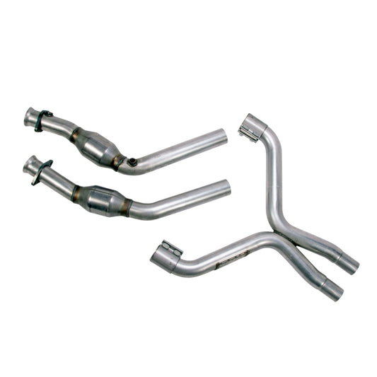BBK 11-14 Mustang 3.7 V6 High Flow X Pipe With Catalytic Converters - 2-1/2 - Burkken Auto Parts