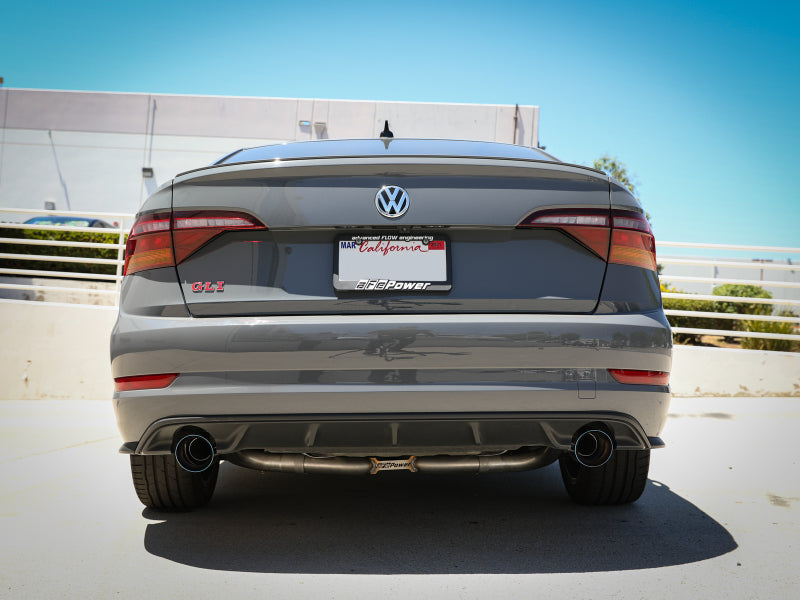 afe 19-21 VW Jetta GLI (MKVII) L4-2.0L (t) MACH Force-Xp 304 SS Cat-Back Exhaust System Blue Tips - Burkken Auto Parts