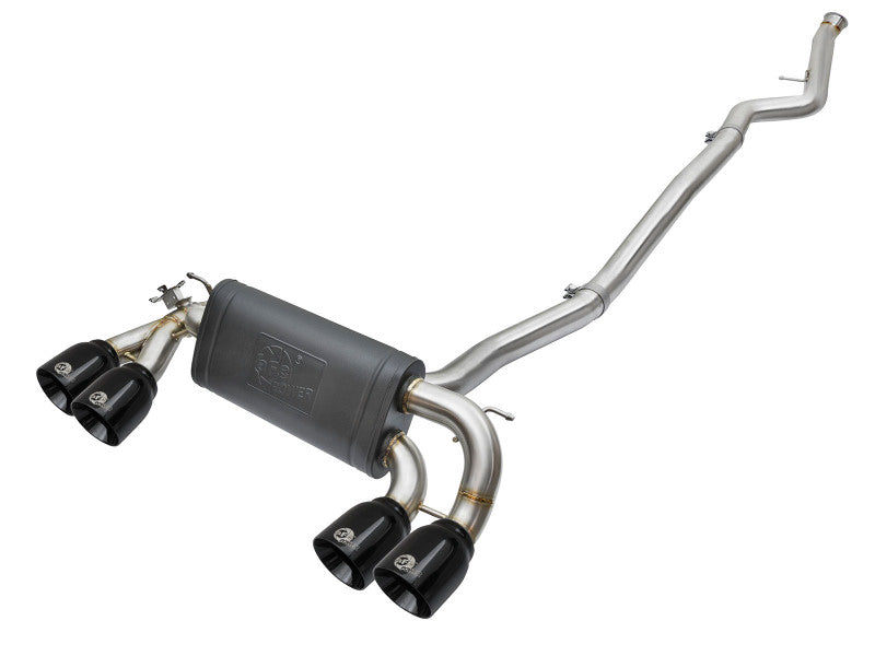 aFe 16-18 BMW M2 L6-3.0L MACH Force-Xp 3in to 2.5in 304 SS Cat-Back Exhaust System-Quad Black Tips - Burkken Auto Parts
