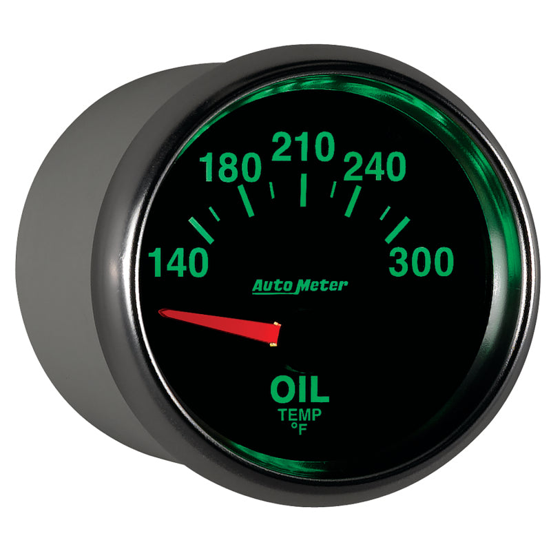 Autometer GS 52mm 140-300 Deg F Short Sweep Electronic Oil Temperature Gauge - Burkken Auto Parts