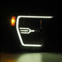 AlphaRex 21-22 Ford F150 Luxx-Series Projector Headlights Alpha-Black w/Activ Light/Seq Signal - Burkken Auto Parts