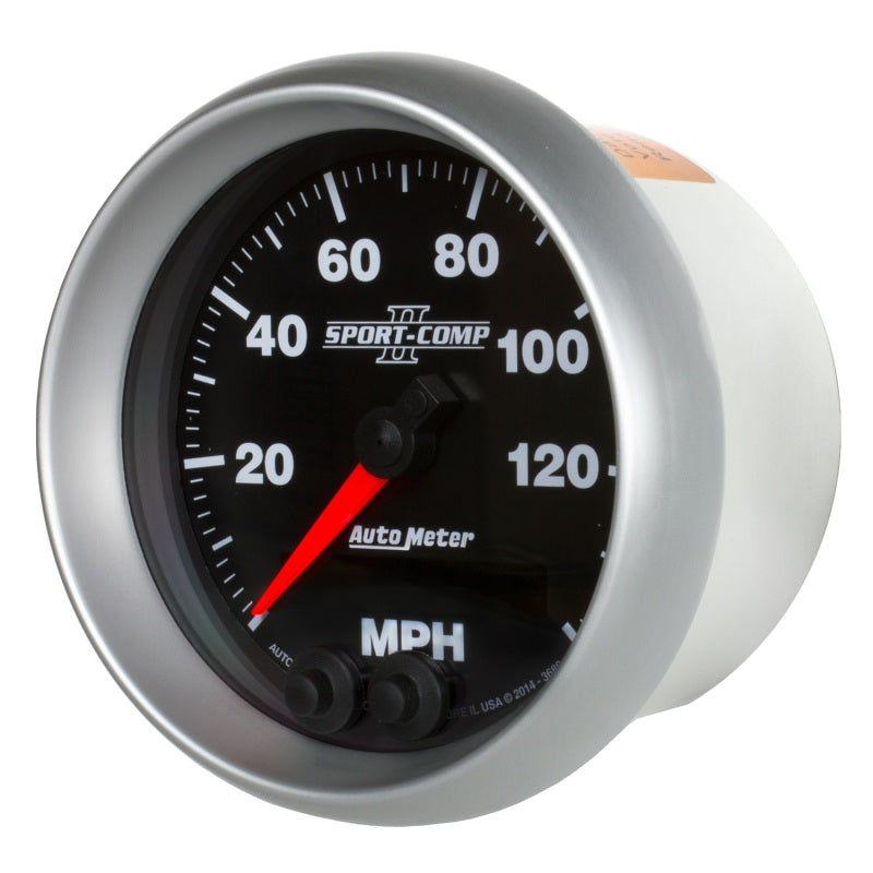 Autometer Sport-Comp II 3-3/8in 0-140MPH In-Dash Electronic GPS Programmable Speedometer - Burkken Auto Parts