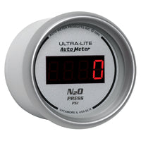 Autometer Ultra-Lite 2-1/16in 1600 PSI Digital Nitrous Pressure Gauge - Silver - Burkken Auto Parts