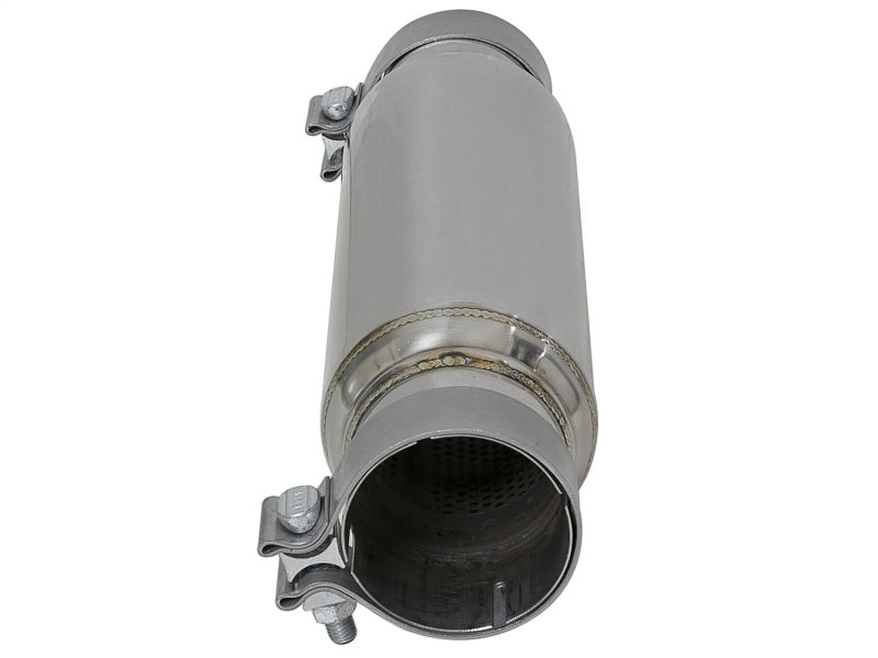 aFe MACH Force-Xp 409 SS Resonator 3in. Inlet/Outlet / 4in. Diameter / 12in. Body / 16in. Length - Burkken Auto Parts