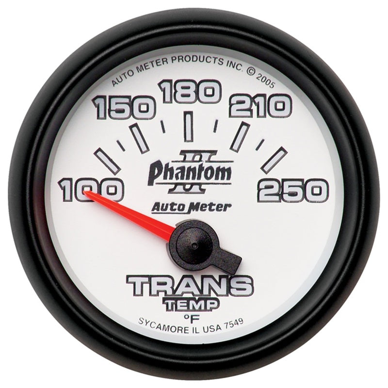 Autometer Phantom II 52.4mm Shortl Sweep Electronic 100-350 Def F Transmission Temperature Gauge - Burkken Auto Parts