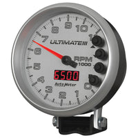 Autometer 5 inch Ultimate III Playback Tachometer 11000 RPM - Silver - Burkken Auto Parts