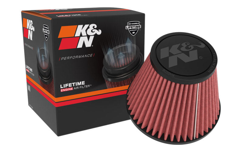 K&N Universal Tapered Filter 3.156 Flange ID x 5.781in Base OD x 3.5in Top OD x 4.531in Height - Burkken Auto Parts