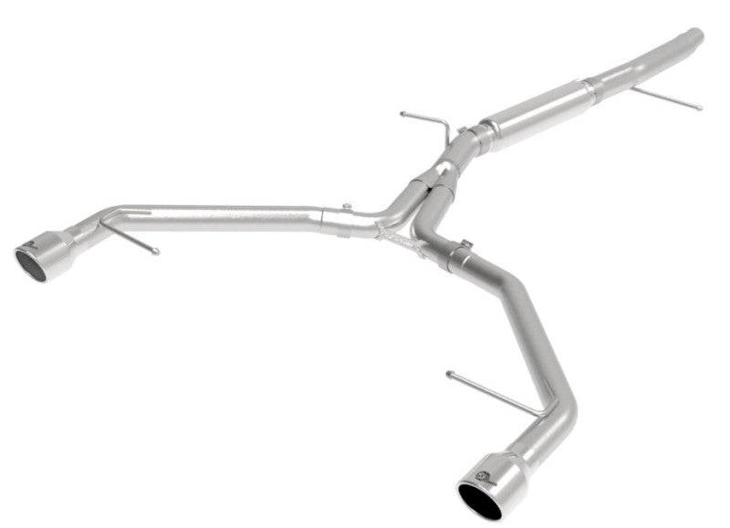 aFe MACHForce XP 3in-2.5in SS Exhaust Axle-Back 17-19 Audi A4 (B9) L4-2.0L (t) - Polished - Burkken Auto Parts