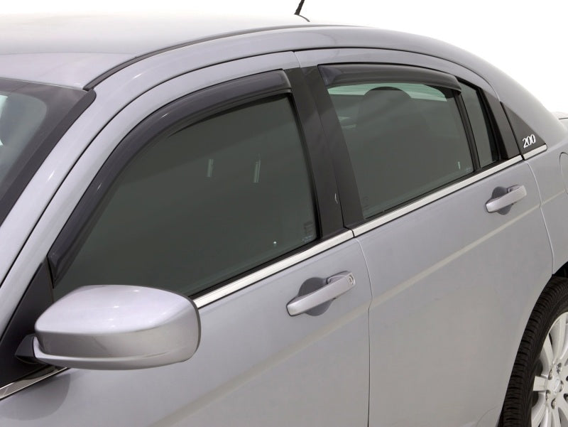 AVS 07-10 Chrysler Sebring Ventvisor In-Channel Front & Rear Window Deflectors 4pc - Smoke - Burkken Auto Parts