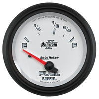 Autometer Phantom II 2-5/8in / 73 Ohms Empty - 10 Ohms Full Electrical Fuel Level Gauge - Burkken Auto Parts