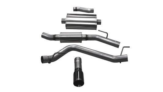 Corsa 2020-2025 Jeep Gladiator JT 3.0in Cat-Back Single Touring Side Exit w/ 4.0in Black Tip - Burkken Auto Parts