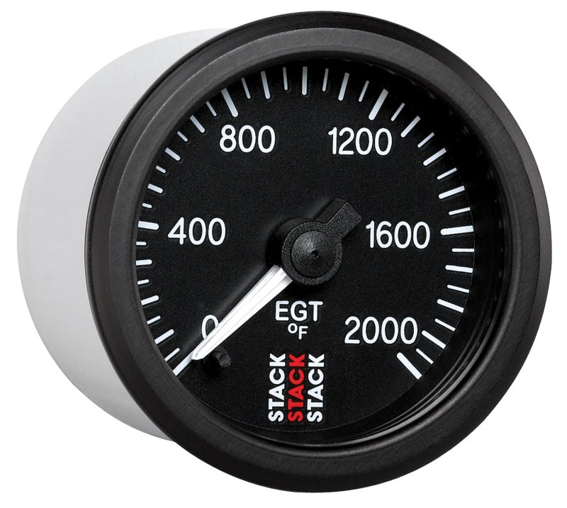 Autometer Stack 52mm 0-2000 Deg F Pro Stepper Motor Exhaust Gas Temp Gauge - Black - Burkken Auto Parts