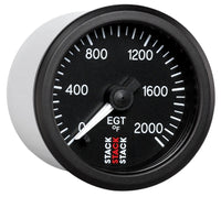 Autometer Stack 52mm 0-2000 Deg F Pro Stepper Motor Exhaust Gas Temp Gauge - Black - Burkken Auto Parts