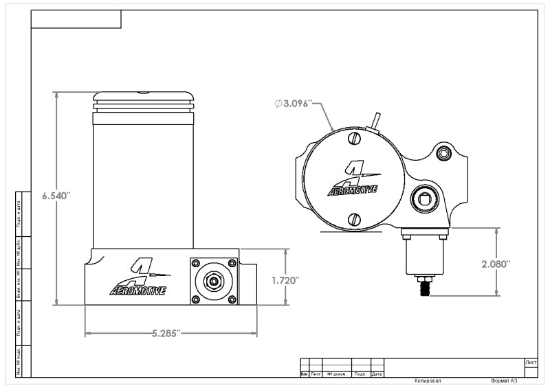 Aeromotive A2000 Drag Race Carbureted Fuel Pump - Burkken Auto Parts