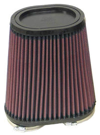 K&N Universal Rubber Filter Dual Flange Oval Tprd 3.75in Base O/S W x 3.438in Top O/S W x 6.75in H - Burkken Auto Parts
