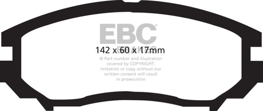 EBC 04-06 Hyundai Tiburon 2.7 6 speed Greenstuff Front Brake Pads - Burkken Auto Parts