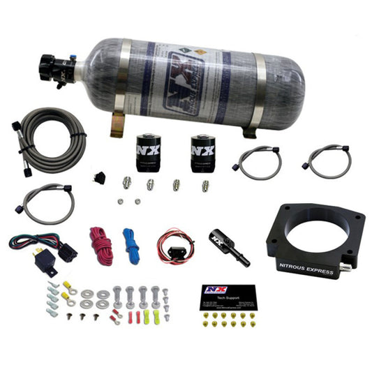 Nitrous Express 15-17 Ford Mustang GT350 5.2L Nitrous Plate Kit w/12lb Bottle - Burkken Auto Parts