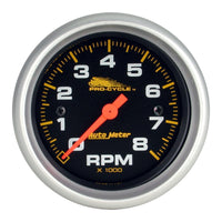 Autometer Pro-Cycle Gauge Tach 2 5/8in 8K Rpm 2&4 Cylinder Black - Burkken Auto Parts