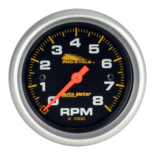Autometer Pro-Cycle Gauge Tach 2 5/8in 8K Rpm 2&4 Cylinder Black - Burkken Auto Parts