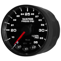 Autometer Spek-Pro - Nascar 2-1/16in Water Press 0- 35 psi Bfb Sp - Burkken Auto Parts
