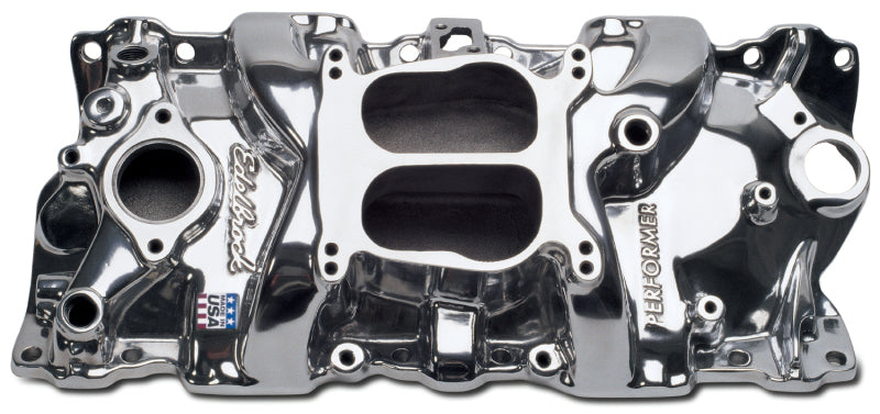 Edelbrock Performer Manifold Polished - Burkken Auto Parts