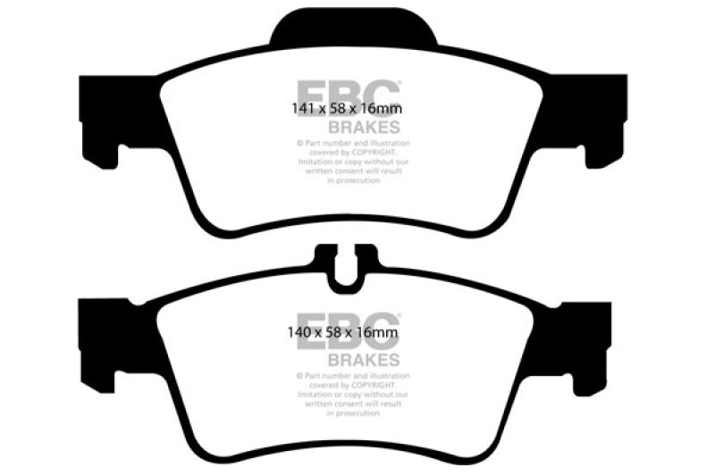 EBC 04-06 Mercedes-Benz CL500 5.0 Redstuff Rear Brake Pads - Burkken Auto Parts