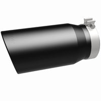 MagnaFlow Tip Stainless Black Coated Single Wall Round Single Outlet 6in Dia 5in Inlet 13in L - Burkken Auto Parts
