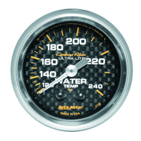 Autometer Carbon Fiber 52mm 120-240 Deg F Mechanical Water Temp Gauge - Burkken Auto Parts