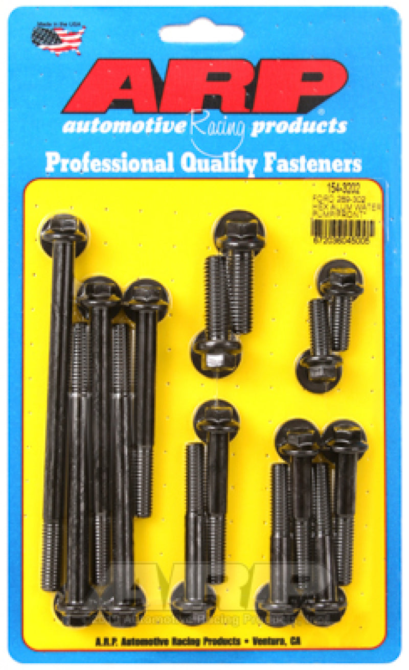 ARP Ford 289-302 Hex Aluminum Water Pump and Front Cover Bolt Kit - Burkken Auto Parts