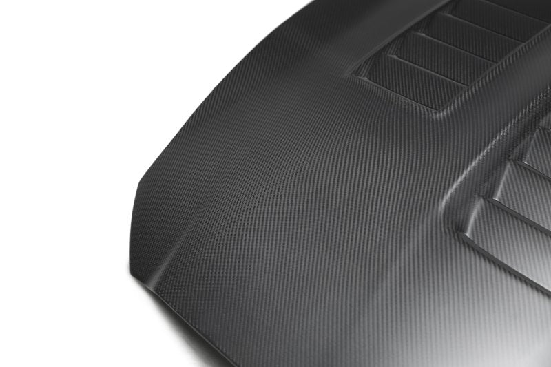 Anderson Composites 15-19 Ford Mustang Shelby GT350 Type-CR Double Sided Carbon Fiber Hood - Burkken Auto Parts