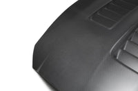Anderson Composites 15-19 Ford Mustang Shelby GT350 Type-CR Double Sided Carbon Fiber Hood - Burkken Auto Parts