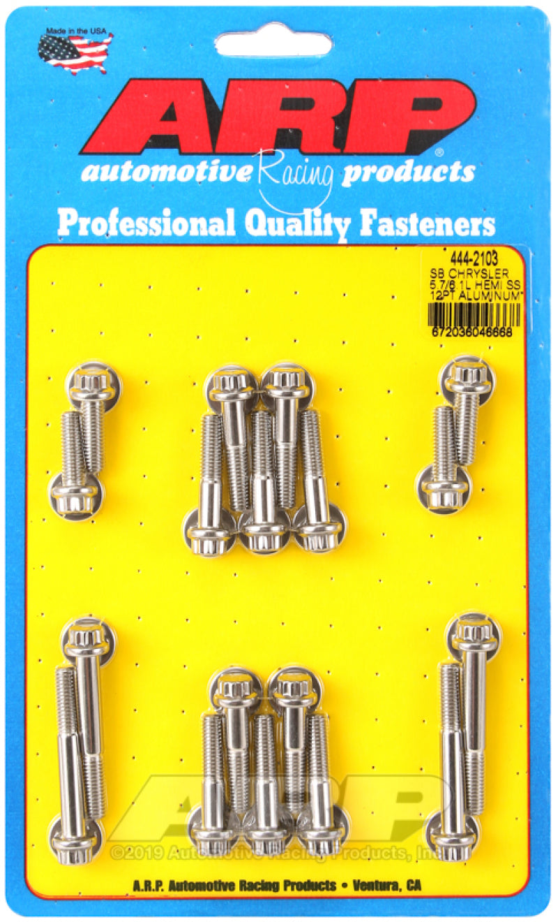 ARP Chrysler Small Block 5.7/6.1L Hemi 12pt Intake Manifold Bolt Kit - Burkken Auto Parts