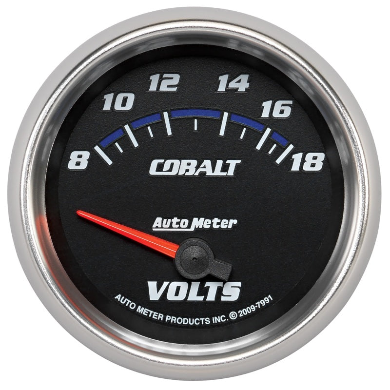 AutoMeter Gauge Voltmeter 2-5/8in. 18V Electric Cobalt - Burkken Auto Parts