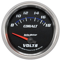 AutoMeter Gauge Voltmeter 2-5/8in. 18V Electric Cobalt - Burkken Auto Parts