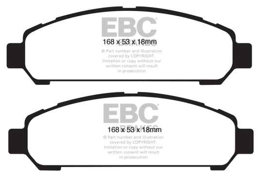 EBC 08+ Toyota Venza 2.7 Redstuff Front Brake Pads - Burkken Auto Parts