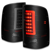 ANZO 2007-2013 GMC Sierra LED Tail Lights w/ Light Bar Black Housing Smoke Lens - Burkken Auto Parts