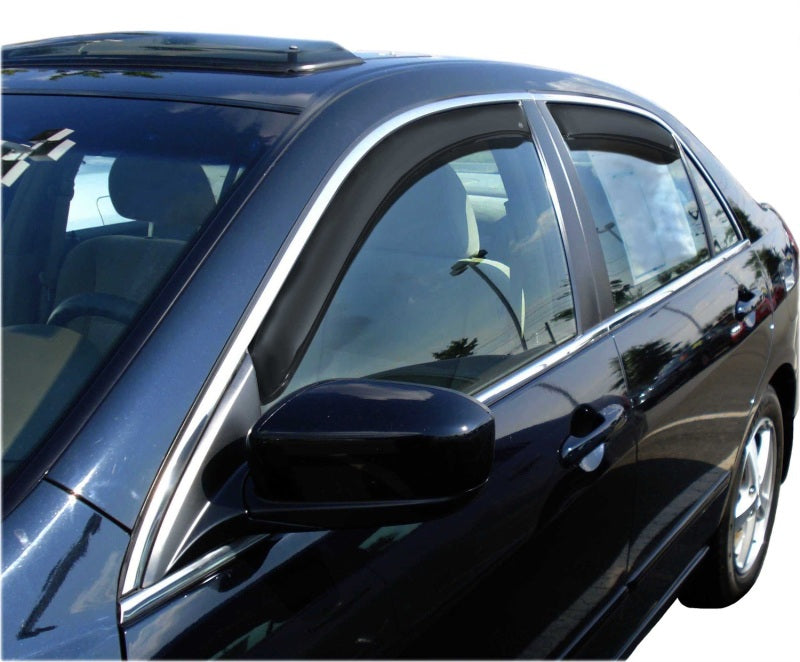 AVS 03-07 Honda Accord Ventvisor In-Channel Front & Rear Window Deflectors 4pc - Smoke - Burkken Auto Parts