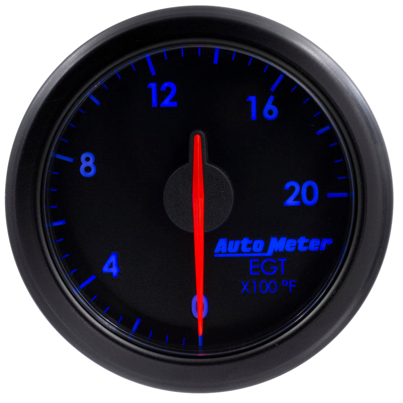 Autometer Airdrive 2-1/16in EGT Gauge 0-2000 Degrees F - Black - Burkken Auto Parts