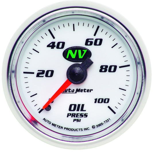 Autometer NV 52mm 0-100 PSI Oil Pressure Mechanical Gauge - Burkken Auto Parts