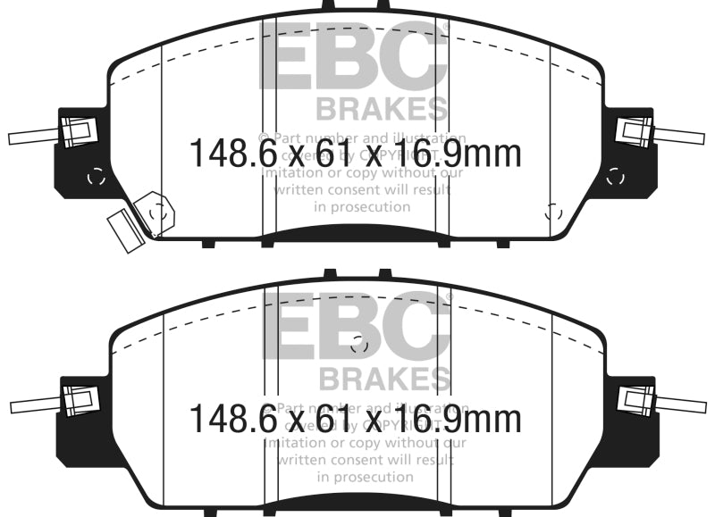 EBC 2016+ Honda Accord LX Sedan 2.4L Greenstuff Front Brake Pads - Burkken Auto Parts