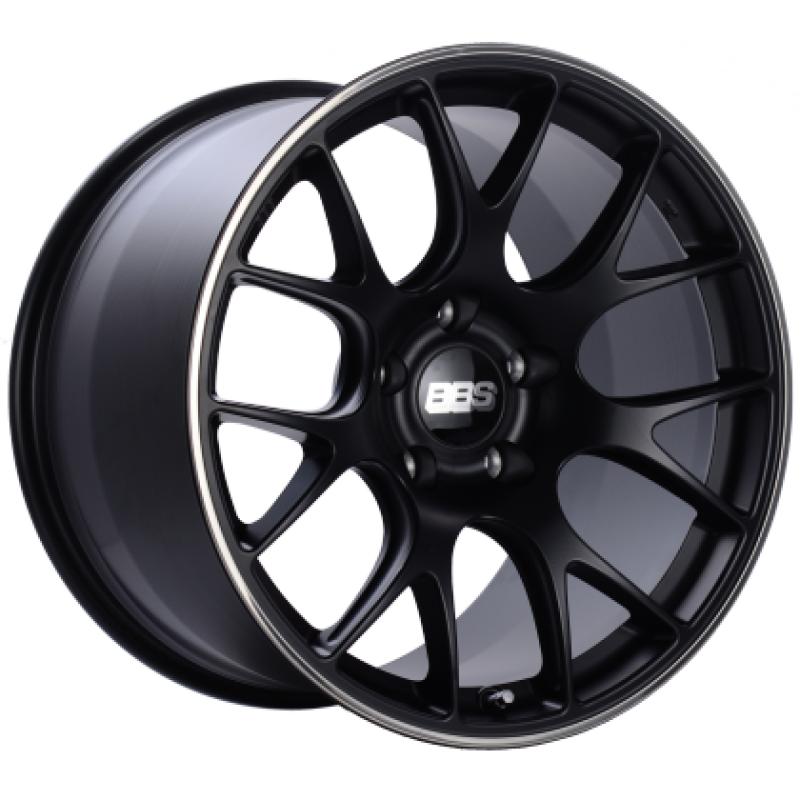 BBS CH-R 19x9.5 5x112 ET35 Satin Black Polished Rim Protector Wheel -82mm PFS/Clip Required - Burkken Auto Parts