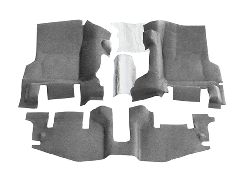 BedRug 97-06 Jeep TJ Front 3pc BedTred Floor Kit w/Center Console - Incl Heat Shields - Burkken Auto Parts